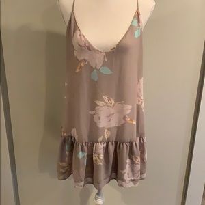 Gray floral dress